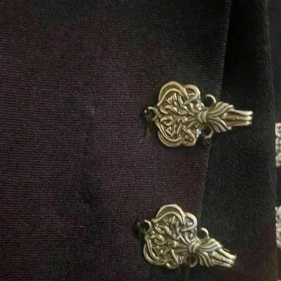 Vintage Madame  Rundge Full length Navy Coat - Picture 7 of 9